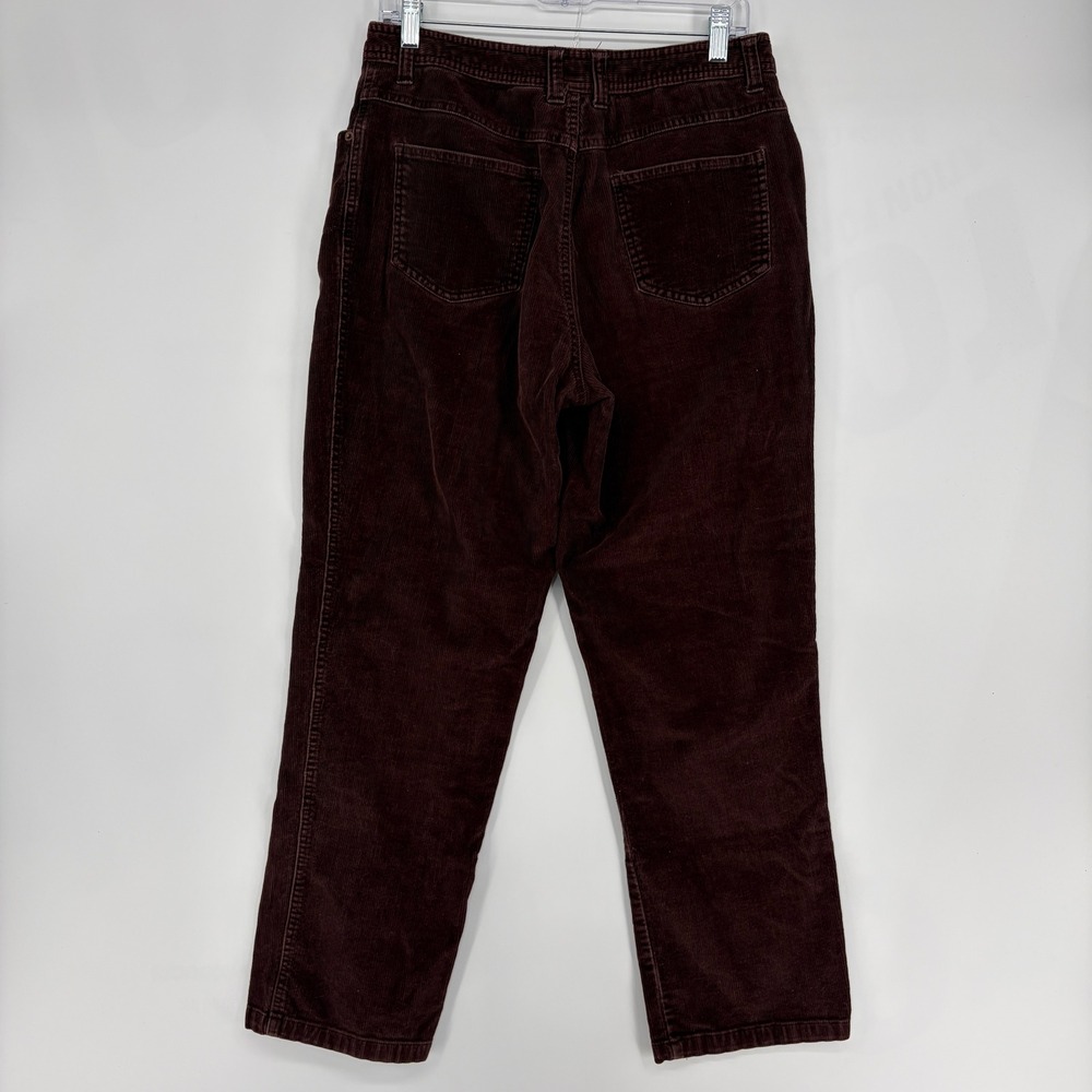 Bill Blass Jeans Womens 8 Brown Corduroy Pants Stretch Straight Leg High Rise